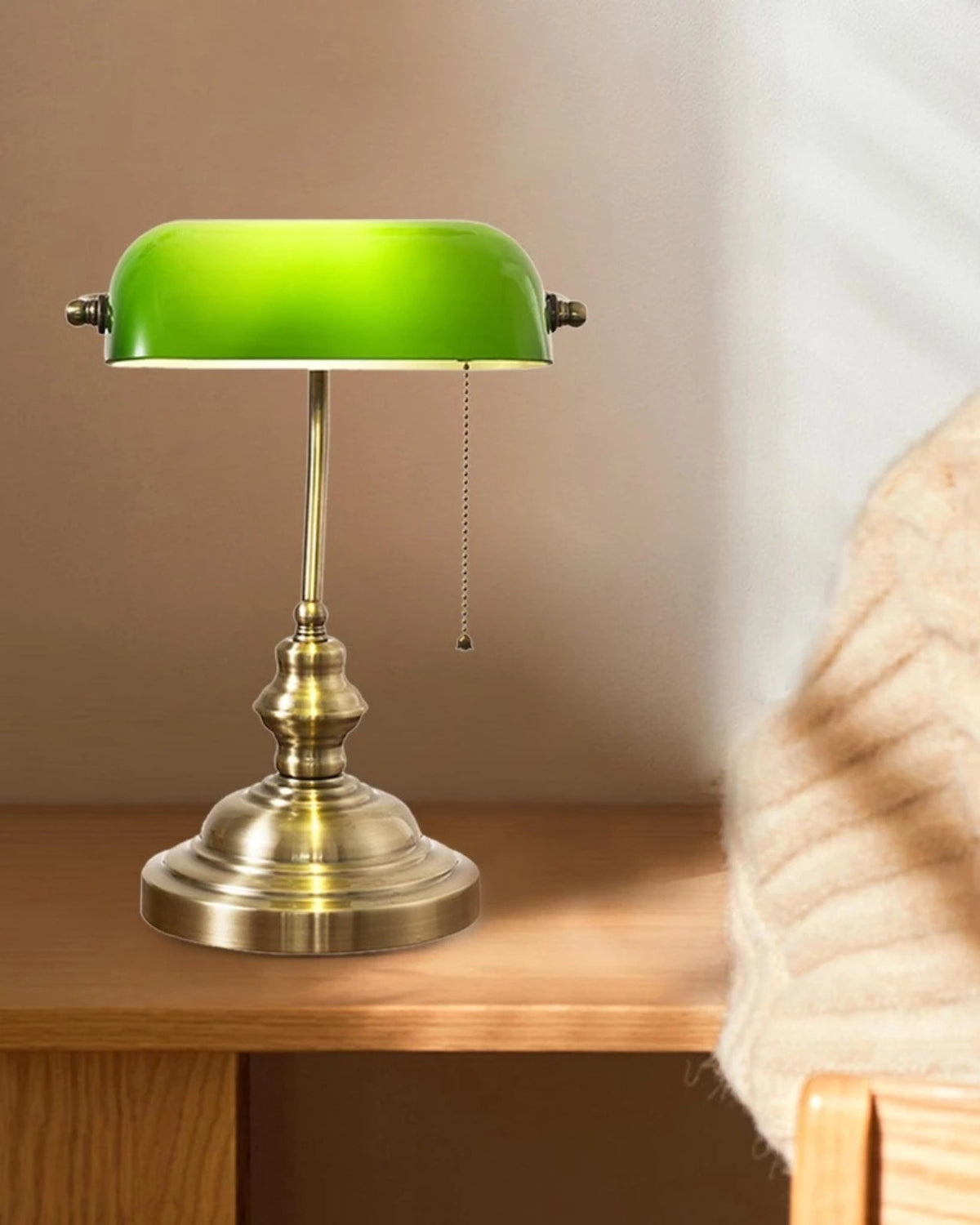 Klassische Bankierslampe Messinggrün – Gezielte Arbeitsbeleuchtung