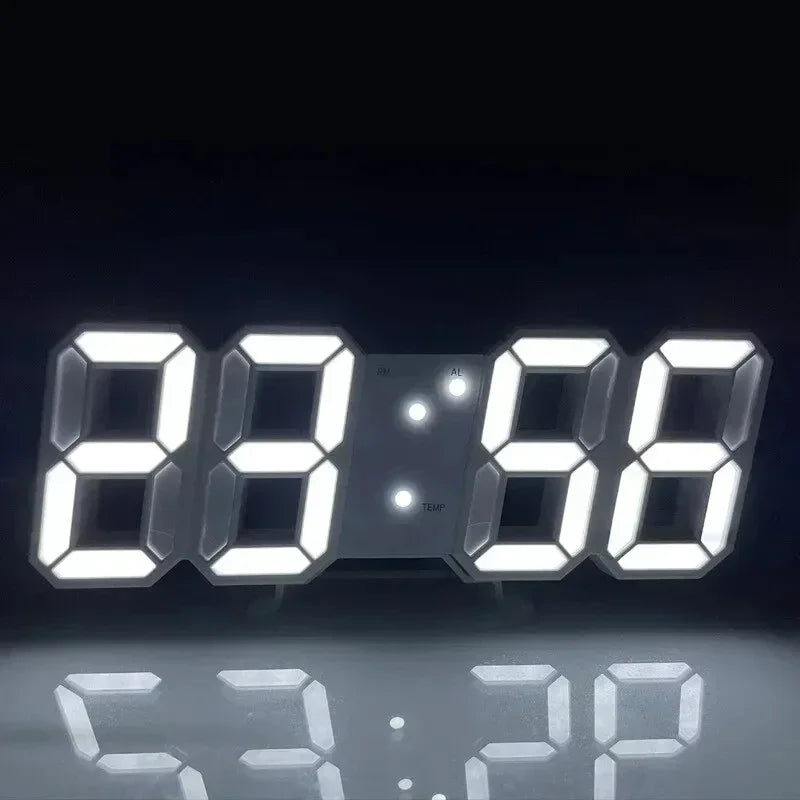 3D LED Wanduhr Modern – Elegante Anzeige mit Praktischen Funktionen 5