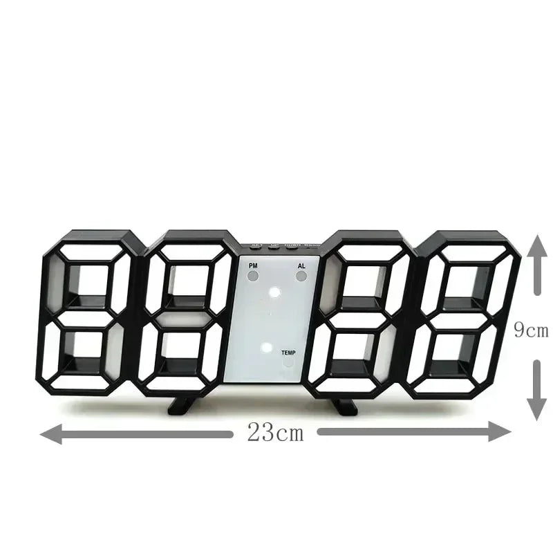 3D LED Wanduhr Modern – Elegante Anzeige mit Praktischen Funktionen 6