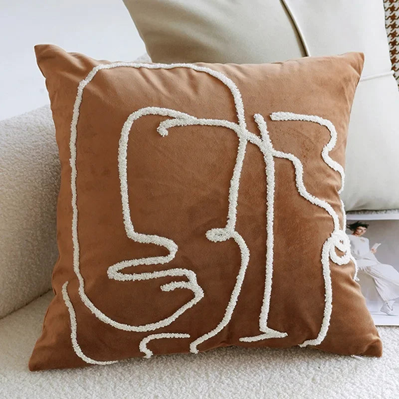 45X45 CM Brauner Vintage Nordic Kissenbezüge – Stilvolle Akzente Für Jeden Raum 12