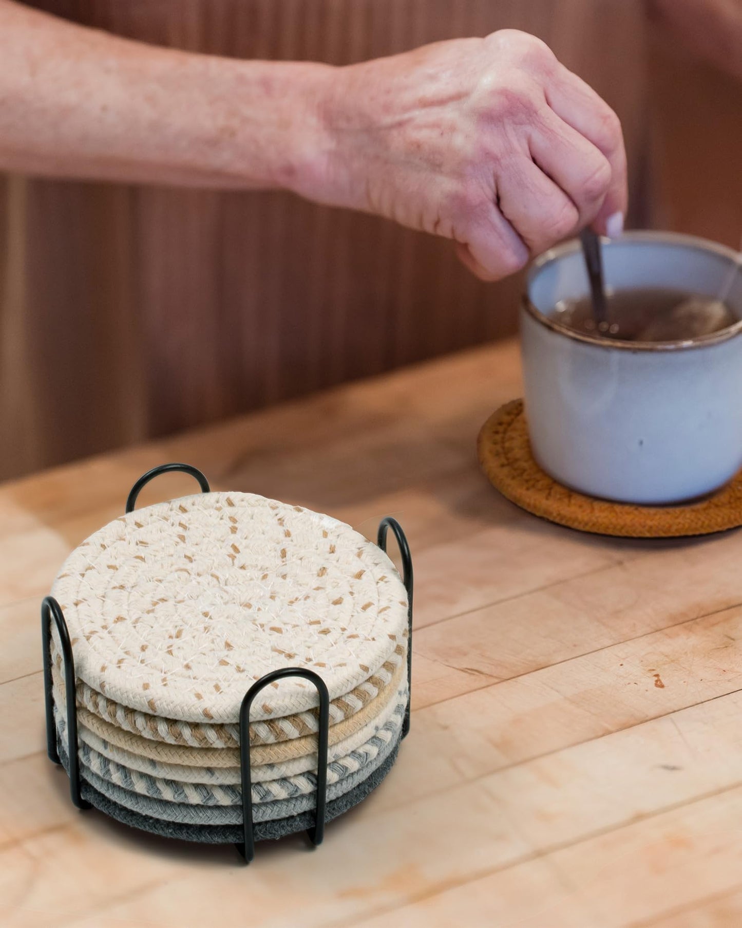 8 Stück Minimalistische Getränkeuntersetzer – Stilvolle Farben Für Jedes Zuhause 8