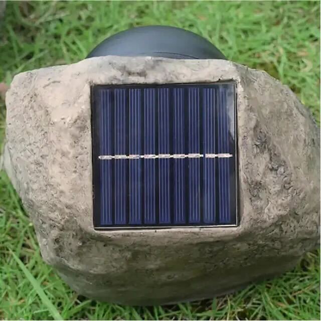 AURELINE Solar Außenlampe – Realistische Steinoptik mit Warmem Licht 5