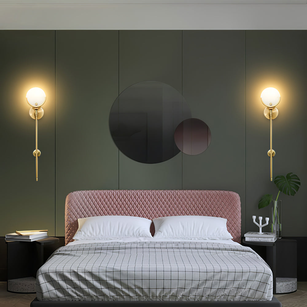 Ava Messing Wandleuchte – Stilvolle Eleganz Mit Marmor 4