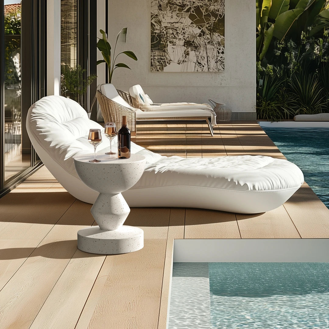 Beistelltisch Aus Kunst-Terrazzo-Beton – Wetterfester Tisch Für Innen Und Außen 3