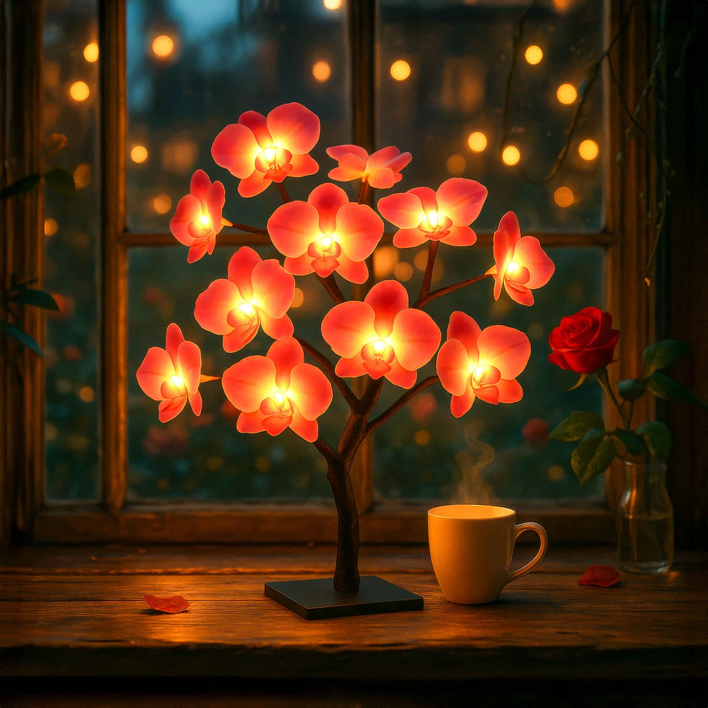 **Blütenflammenlampe** – Gemütliches Lichtspiel mit Blumen 2