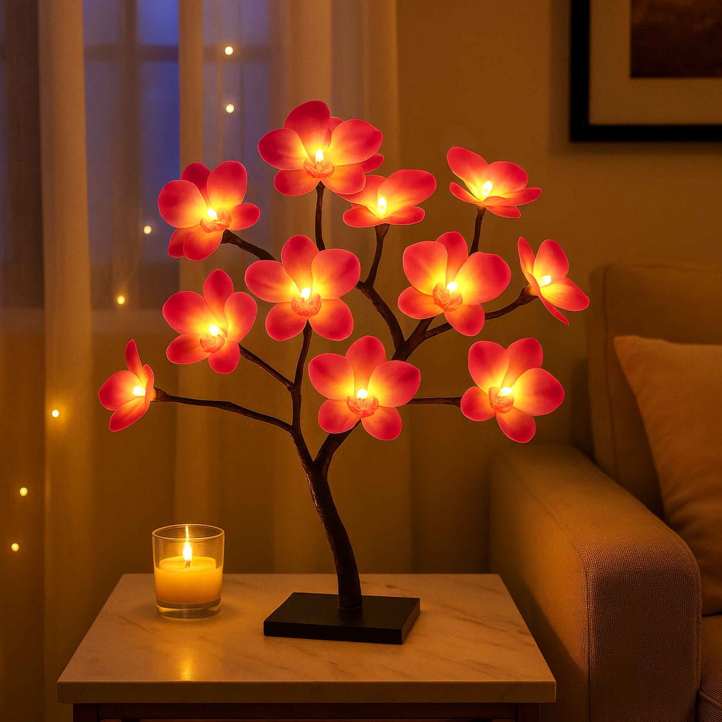 **Blütenflammenlampe** – Gemütliches Lichtspiel mit Blumen 4