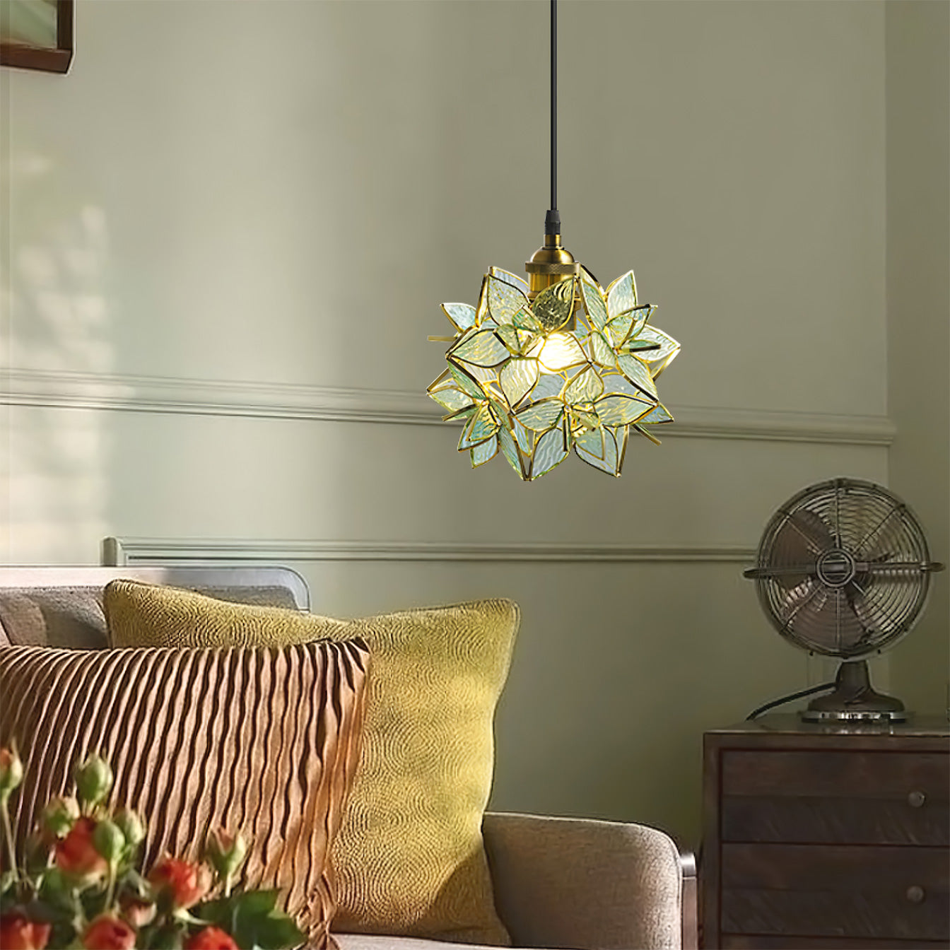 Capiz Pendelleuchte in Blütenform – Stilvolle Lichtquelle für Gemütliche Atmosphäre 7