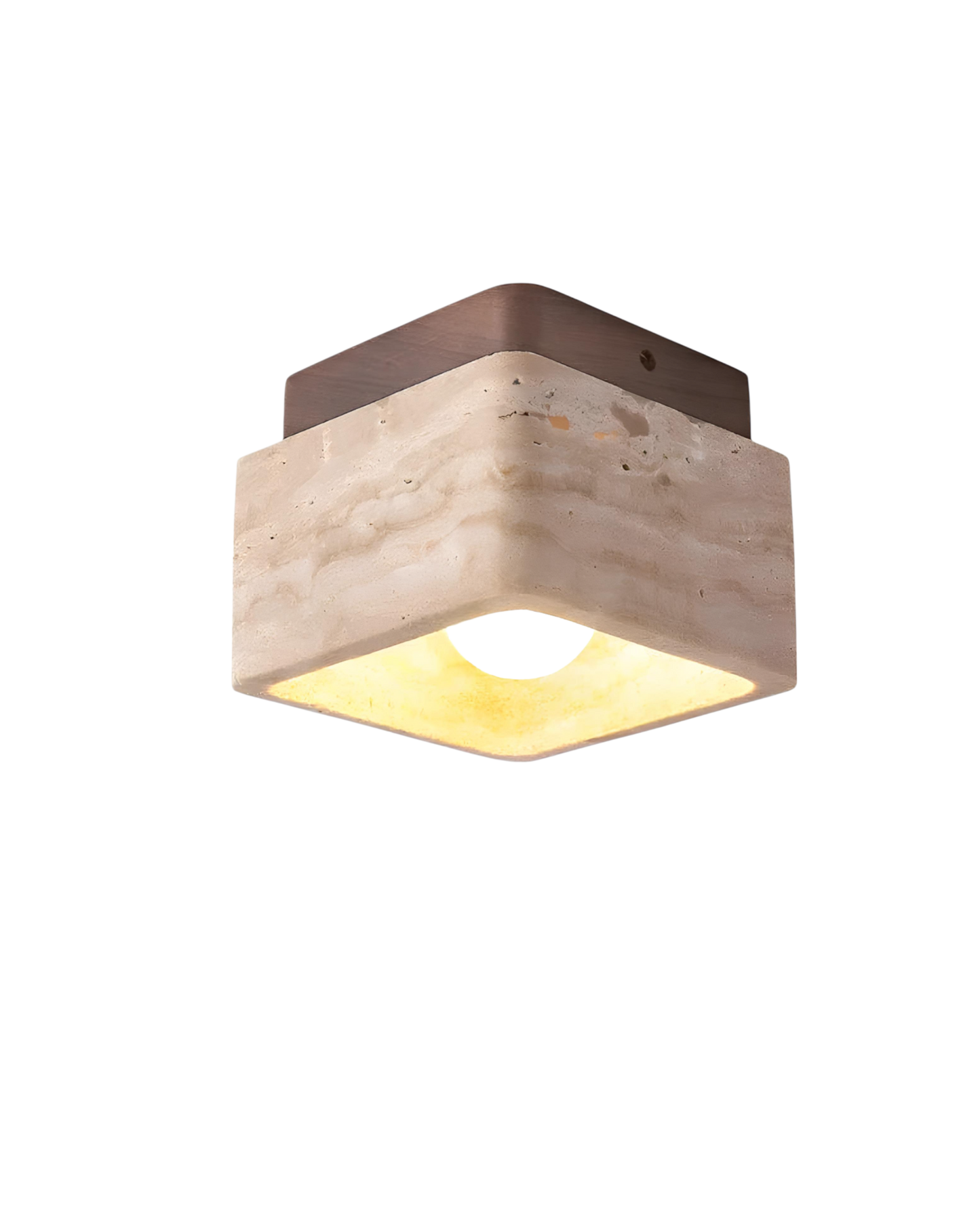 Corazon Deckenlampe aus Travertin und Holz – Minimalistische LED-Beleuchtung für Gemütliche Räume 4