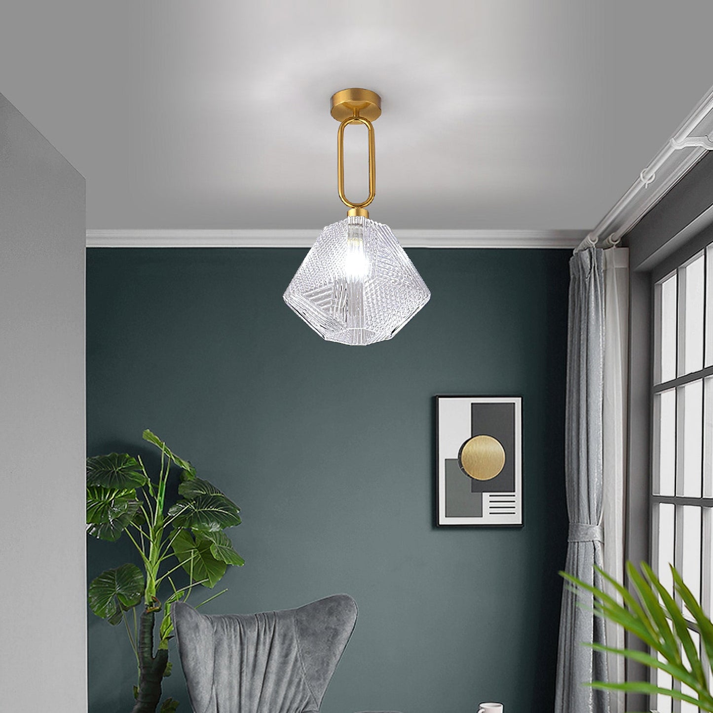 Deckenleuchte Art Deco Mit Diamantschliff – Stilvolles Licht Für Elegante Räume 4