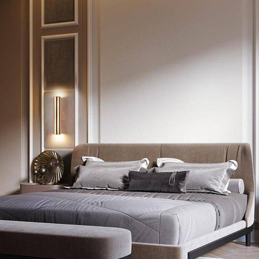 **Designer-LED-Wandleuchte Zylindrisches Rohr** – Elegantes Lichtspiel in Gold 1