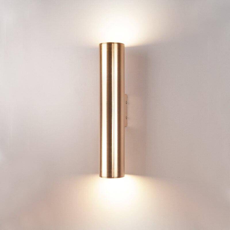 **Designer-LED-Wandleuchte Zylindrisches Rohr** – Elegantes Lichtspiel in Gold 6