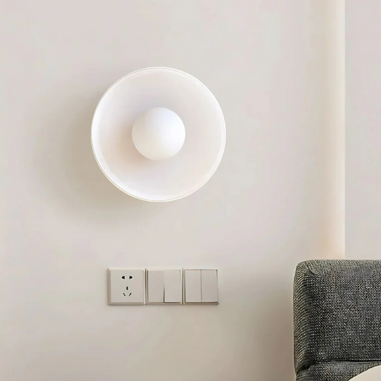 Wandleuchte Scheibenform - Weicher Schein mit Natürlichen Tönen