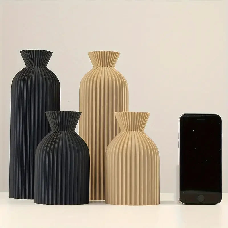 Elegante Schwarze Plastikvase – Stilvolles Highlight Für Ihr Zuhause 2