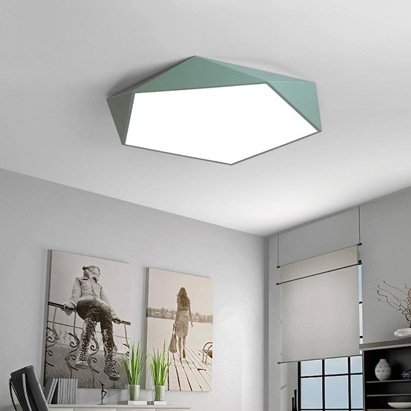 Farbige Geometrische LED Deckenleuchte – Modernes Design für Stilvolle Räume 3