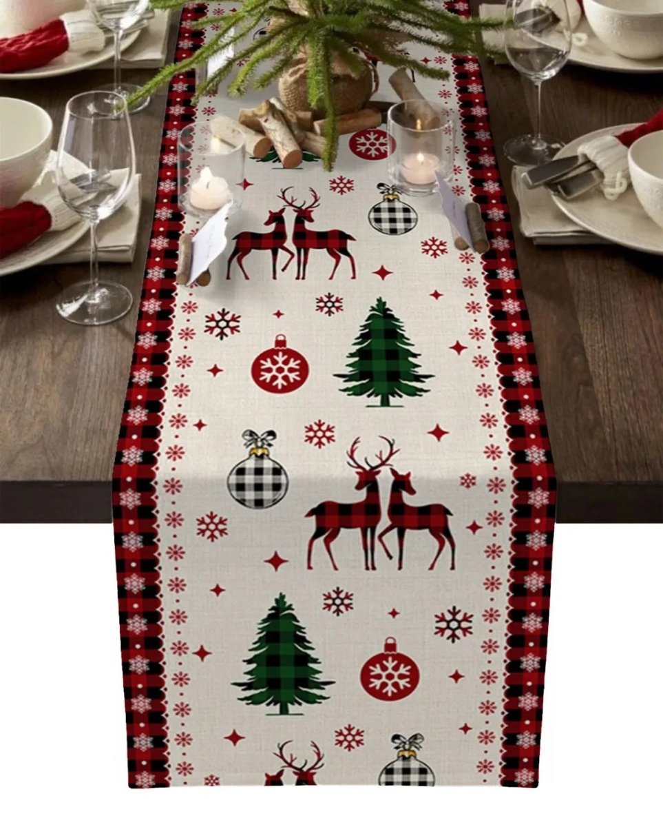 **Festlicher Weihnachtstischläufer** – Hochwertige Leinen-Dekoration für Besondere Anlässe 6