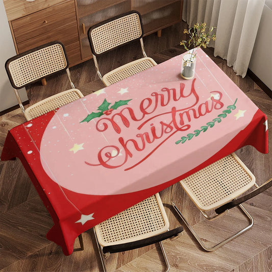Frohe Weihnachtsmuster Tischdecke – Fröhliche Atmosphäre Für Festliche Anlässe 1