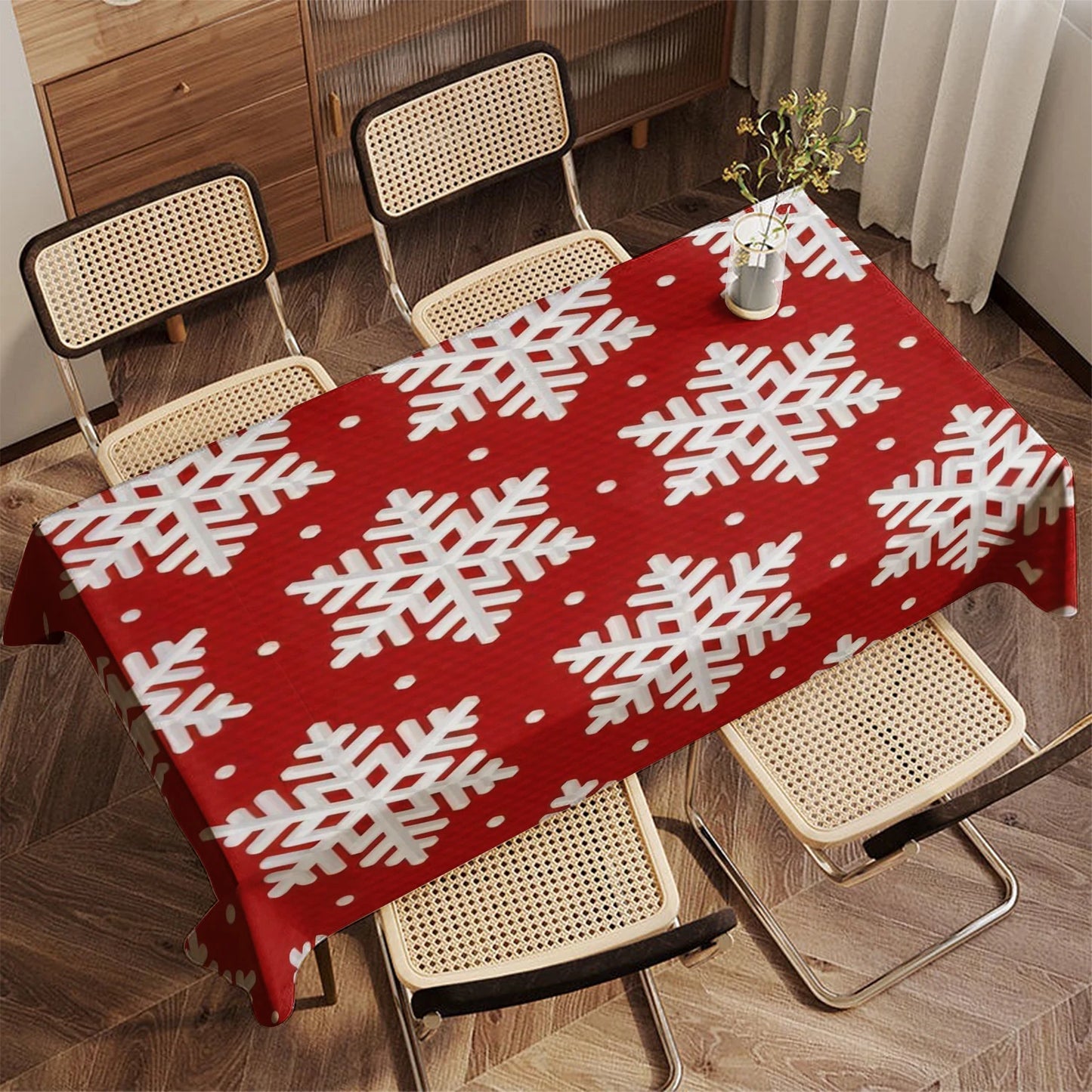 Frohe Weihnachtsmuster Tischdecke – Fröhliche Atmosphäre Für Festliche Anlässe 2
