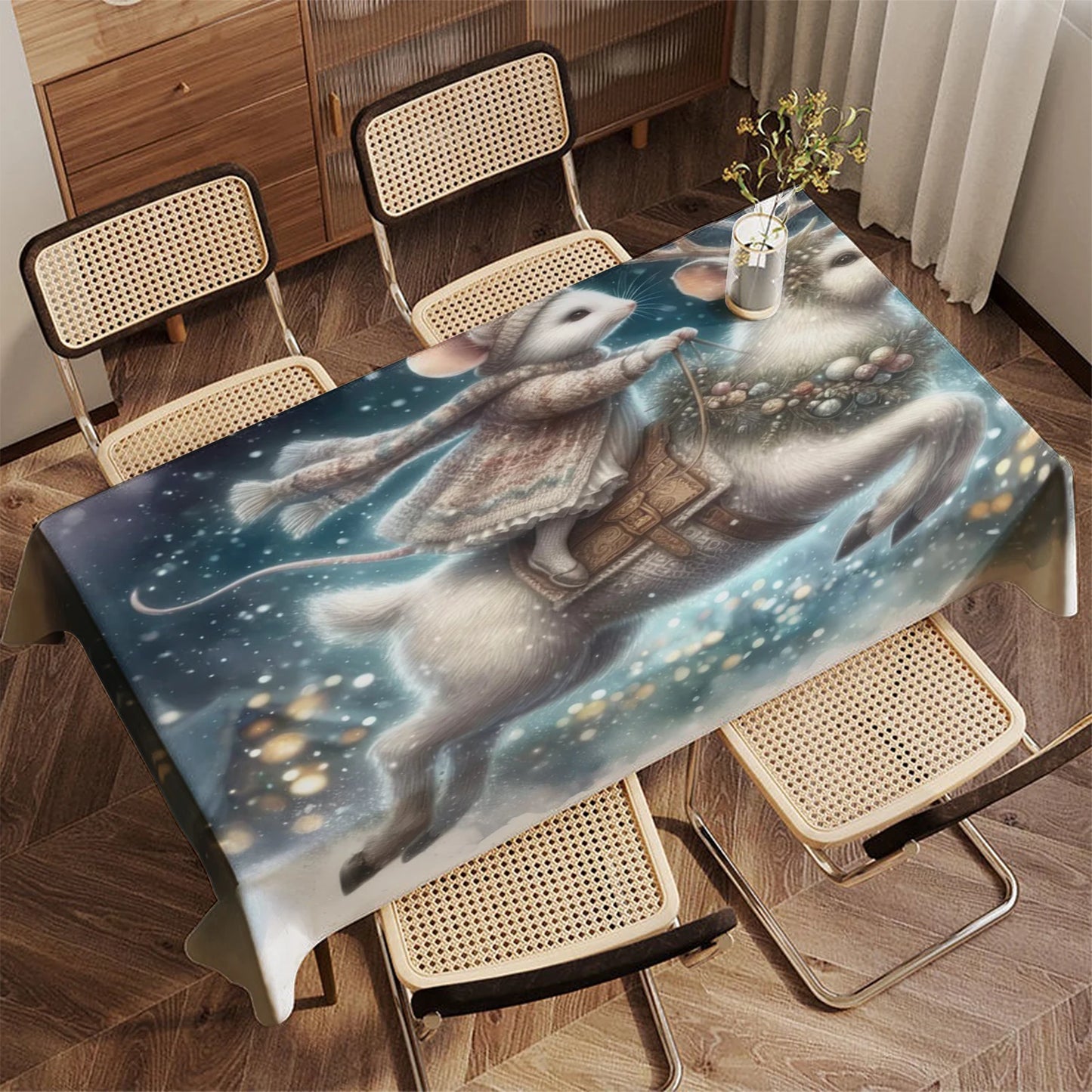 Frohe Weihnachtsmuster Tischdecke – Fröhliche Atmosphäre Für Festliche Anlässe 6