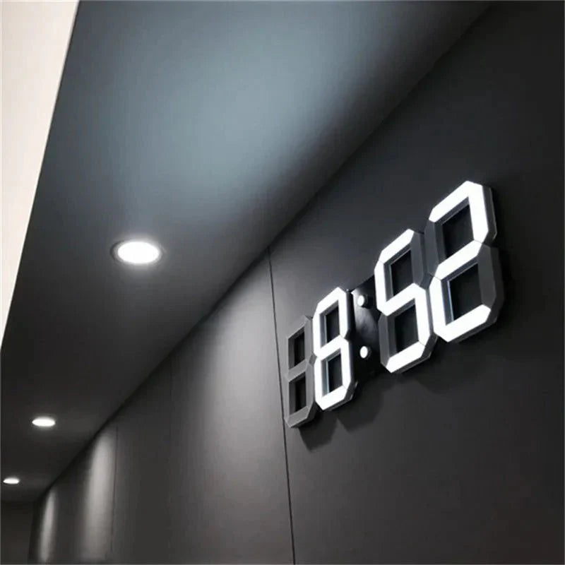 GlowTime 3D LED Wanduhr – Stilvolles Design Mit Anpassbarer Beleuchtung 0
