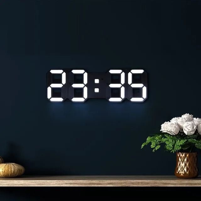 GlowTime 3D LED Wanduhr – Stilvolles Design Mit Anpassbarer Beleuchtung 1