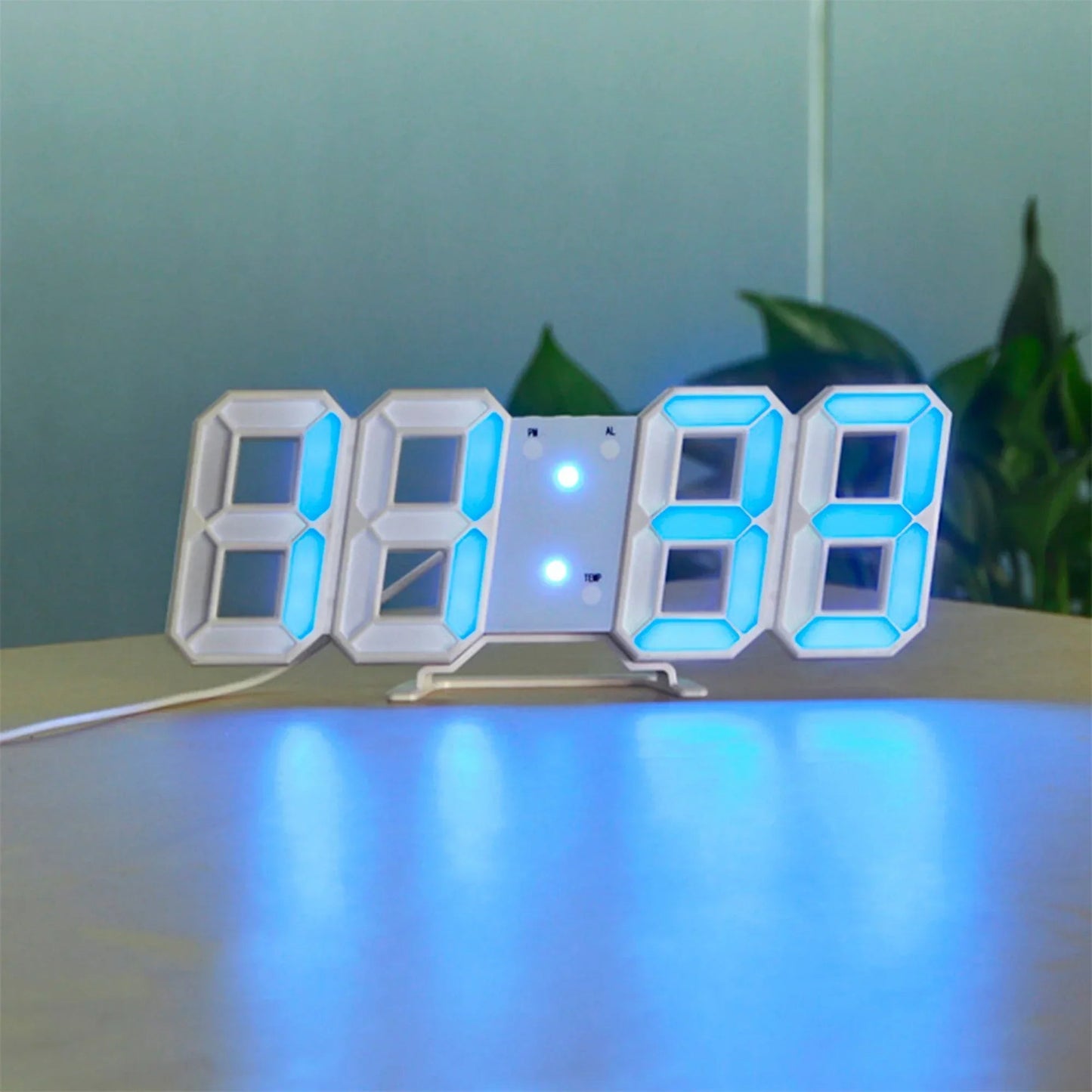GlowTime 3D LED Wanduhr – Stilvolles Design Mit Anpassbarer Beleuchtung 4