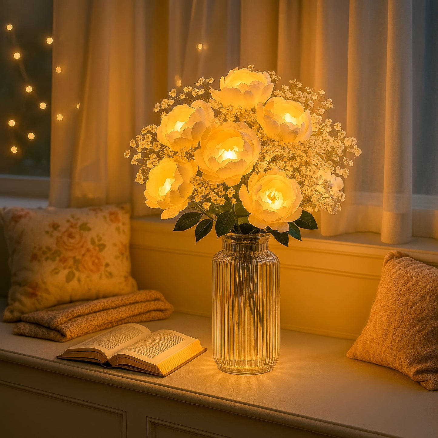 **Goldene Blütenvase** – Elegante Gestaltung für Ihr Zuhause 1
