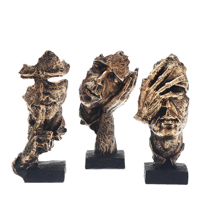 Goldene Skulptur Nordische Linie – Minimalistisches Design für Stilvolles Wohnen 5
