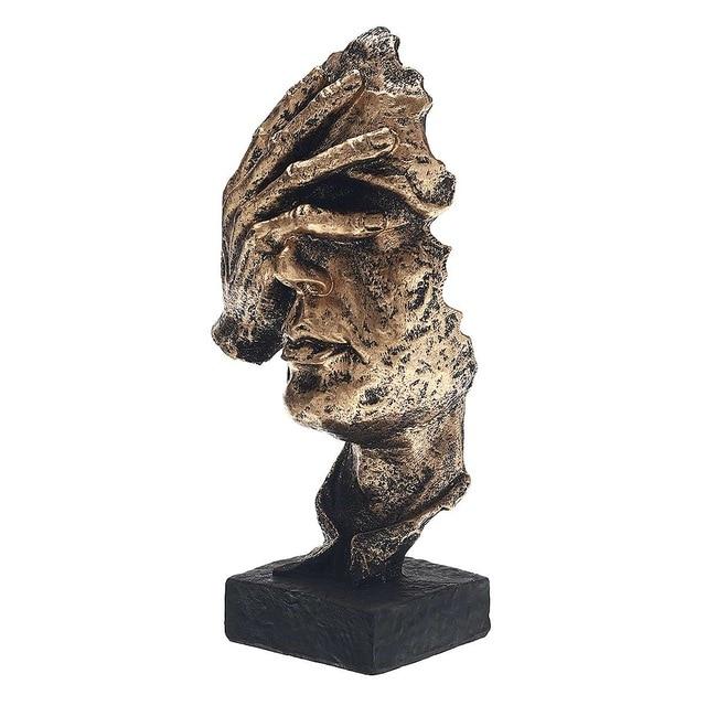 Goldene Skulptur Nordische Linie – Minimalistisches Design für Stilvolles Wohnen 7