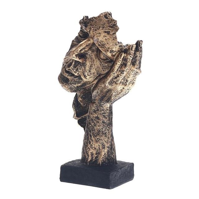 Goldene Skulptur Nordische Linie – Minimalistisches Design für Stilvolles Wohnen 8