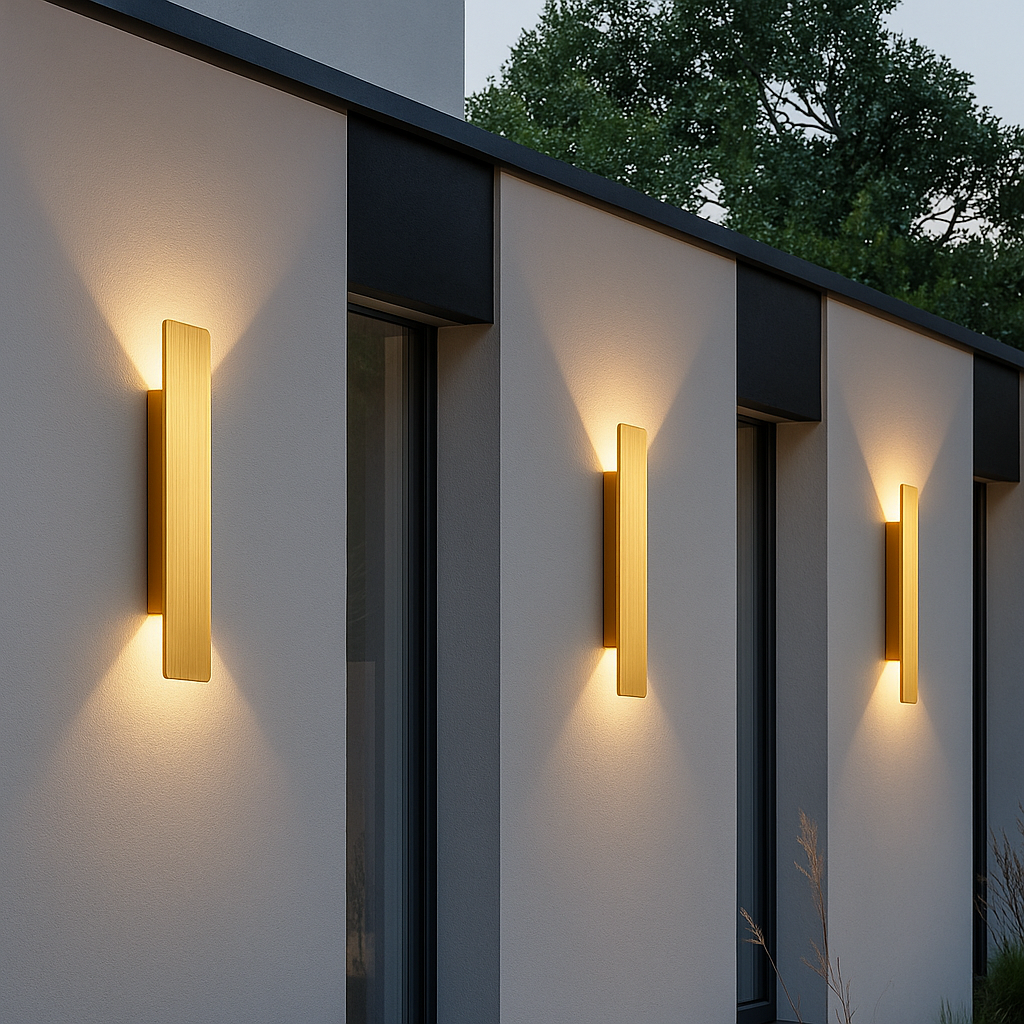 Goldene Wetterfeste LED-Wandleuchten – Elegante Außenbeleuchtung für Jedes Wetter 6
