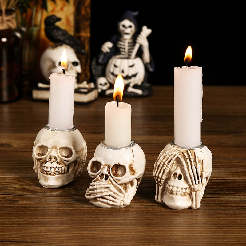 Halloween Kerzenhalter Schädel – Gruselige Deko Für Ihr Zuhause 4