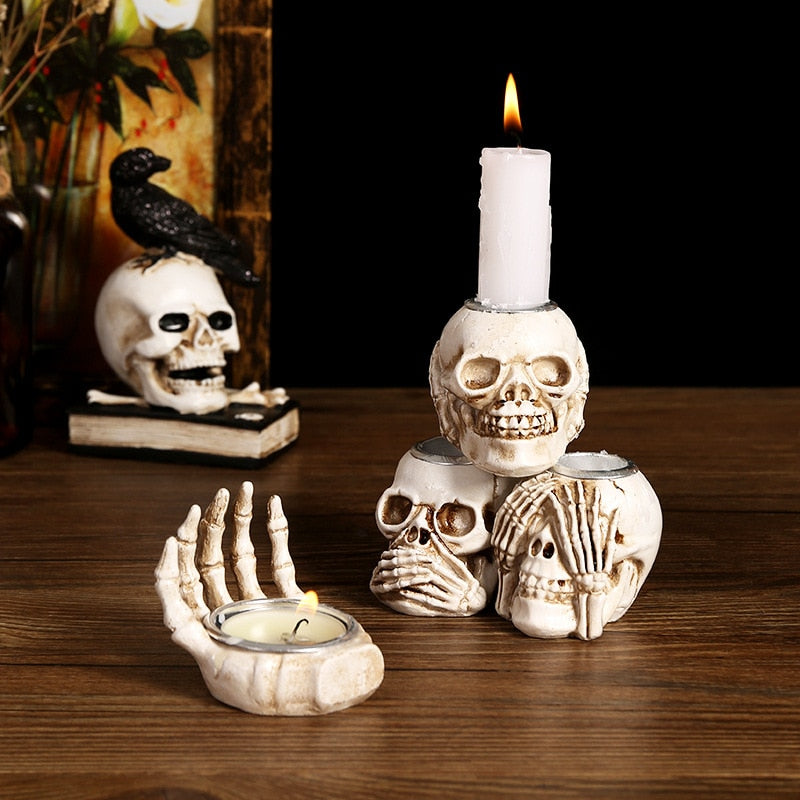 Halloween Kerzenhalter Schädel – Gruselige Deko Für Ihr Zuhause 6