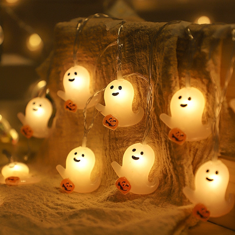 Halloween LED-Schädellichter 1,5 m – Gruselige Stimmung Für Ihre Feier 1