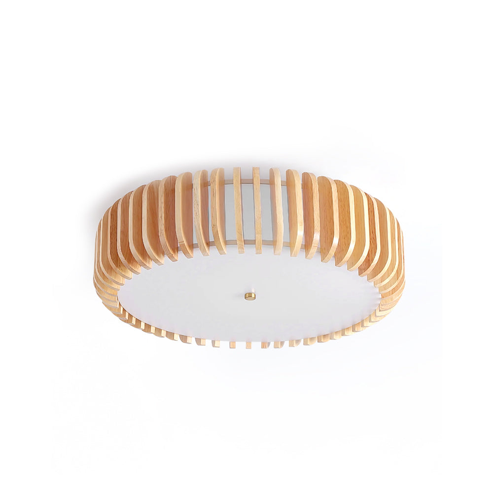 Holz Trommel Deckenlampe – Natürliche Atmosphäre für Ihr Wohnzimmer 1
