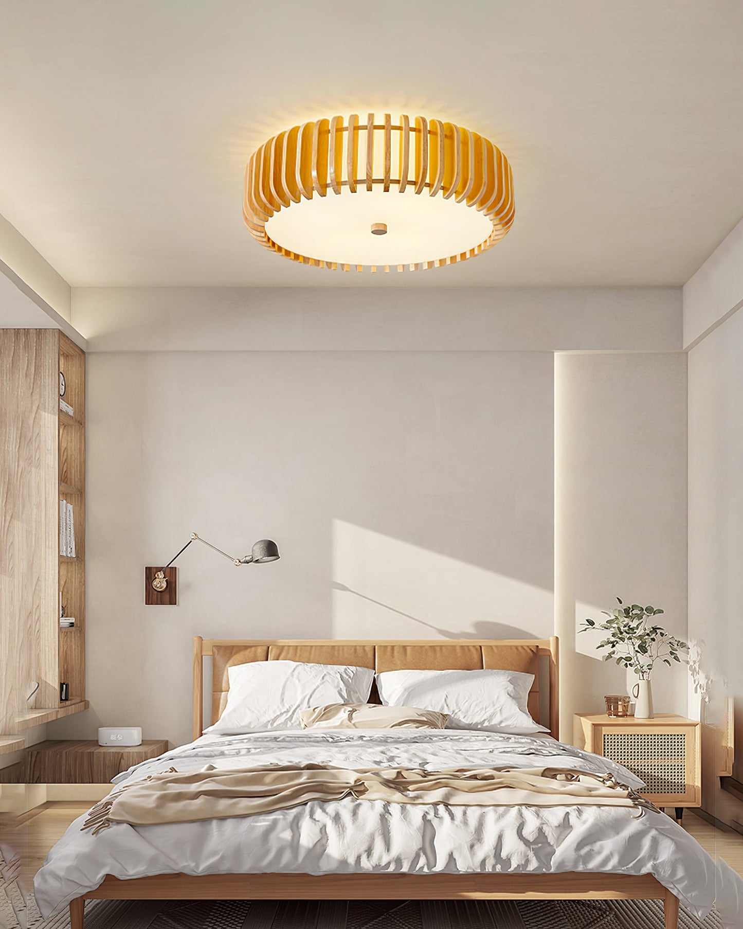Holz Trommel Deckenlampe – Natürliche Atmosphäre für Ihr Wohnzimmer 3