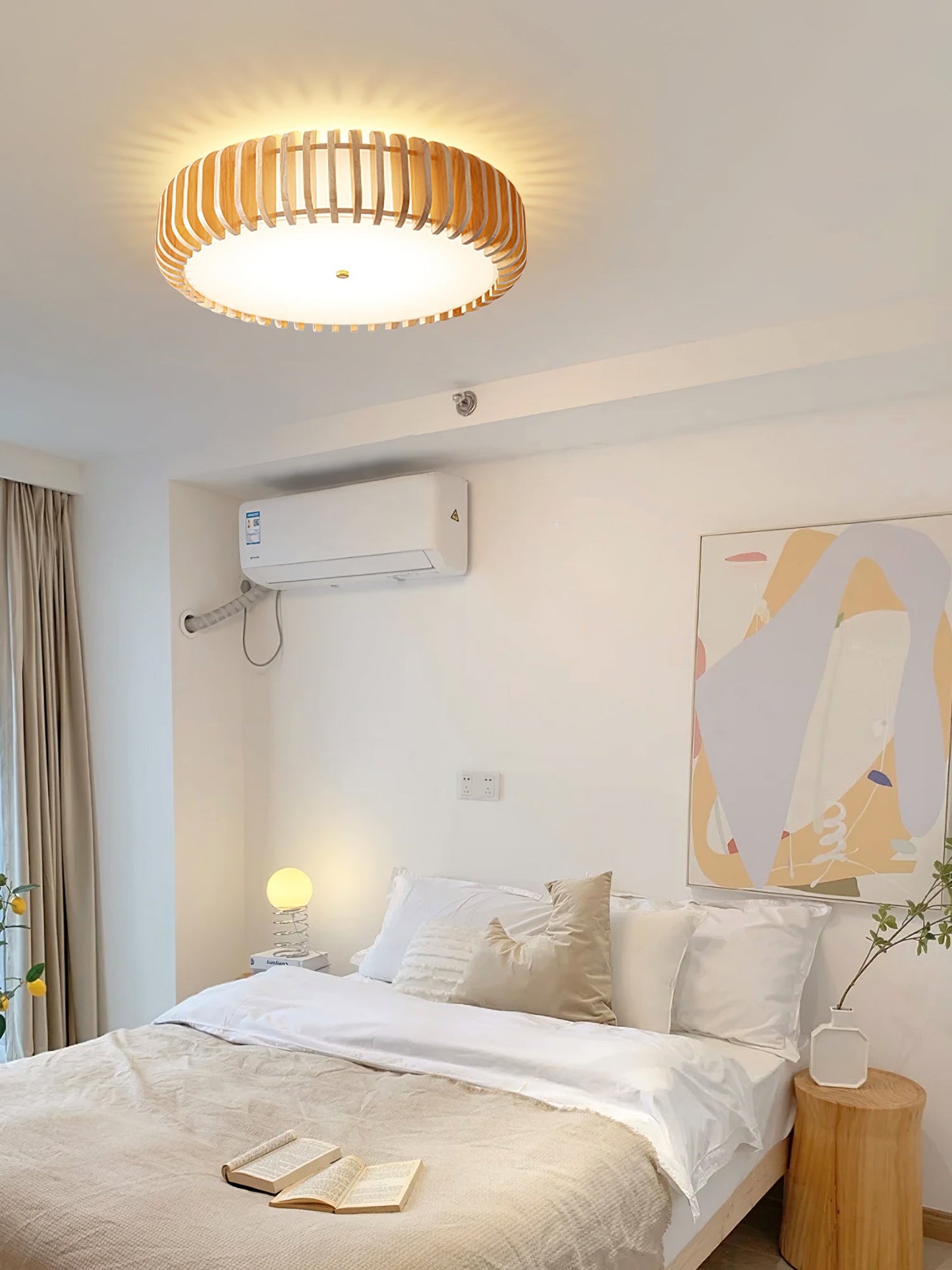 Holz Trommel Deckenlampe – Natürliche Atmosphäre für Ihr Wohnzimmer 6