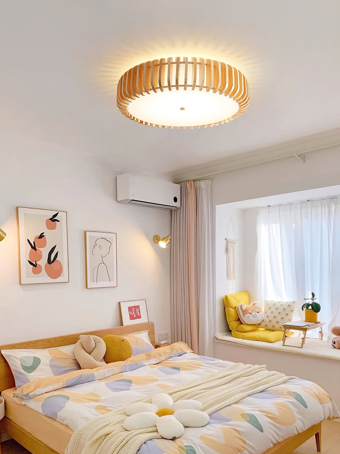 Holz Trommel Deckenlampe – Natürliche Atmosphäre für Ihr Wohnzimmer 8