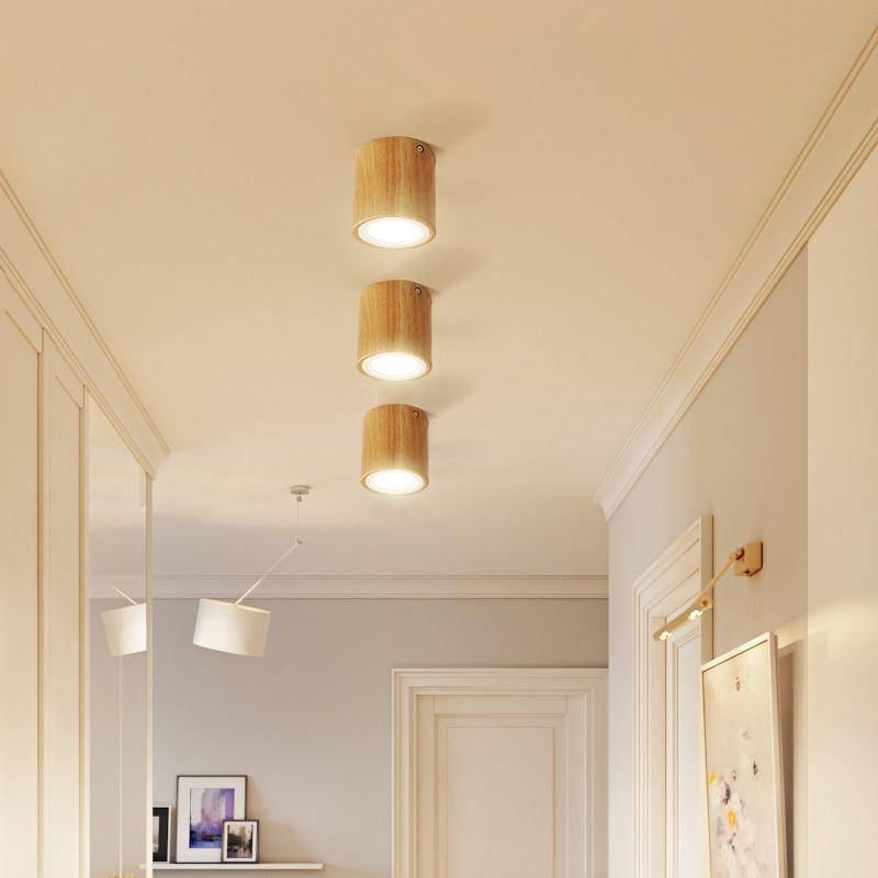 **Holzwürfelförmige LED-Spot-Deckenleuchte** – Modernes Design mit Warmem Licht 2
