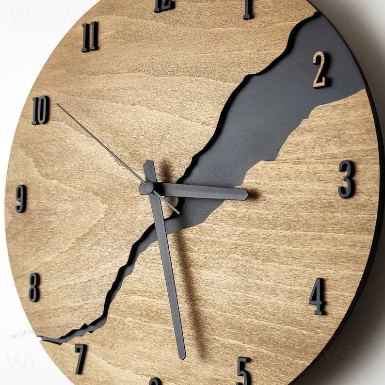 Houten Luxe Wanduhr – Elegante Holzgestaltung Für Stilvolle Räume 2