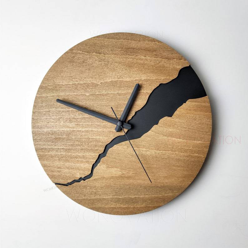 Houten Luxe Wanduhr – Elegante Holzgestaltung Für Stilvolle Räume 4