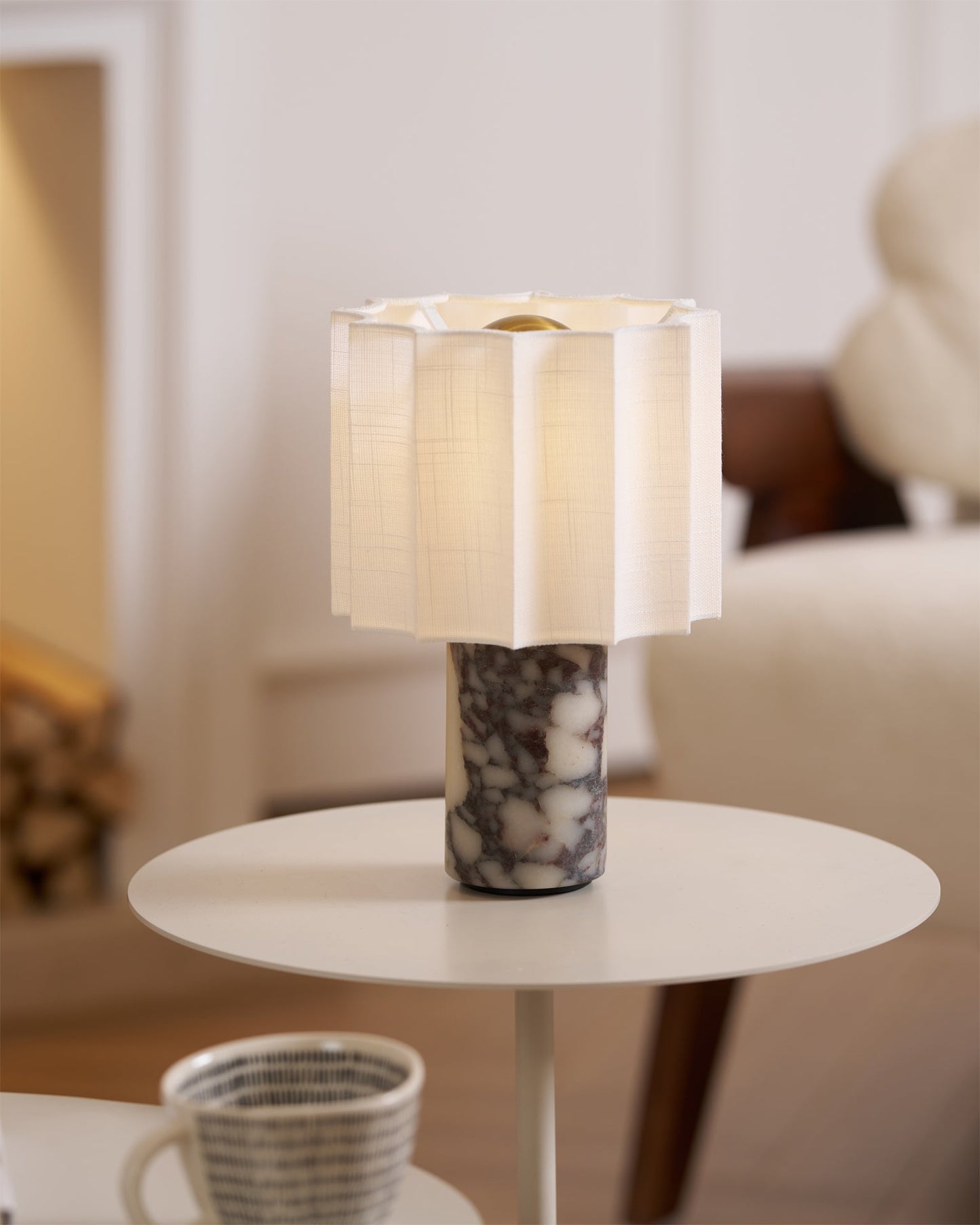 **KANE INTEGRIERTE BATTERIE TISCHLAMPE – Elegantes Design mit Marmorbasis** 3