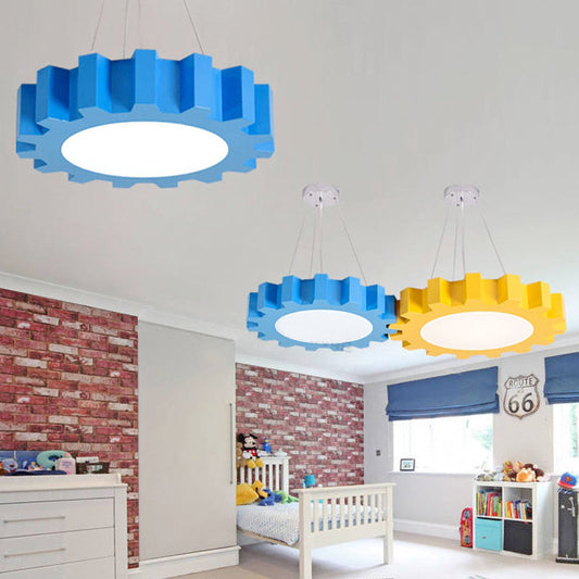 Kreative Gear Pendelleuchte Bunte LED-Hängelampe – Fröhliches Licht Für Kinderzimmer 1