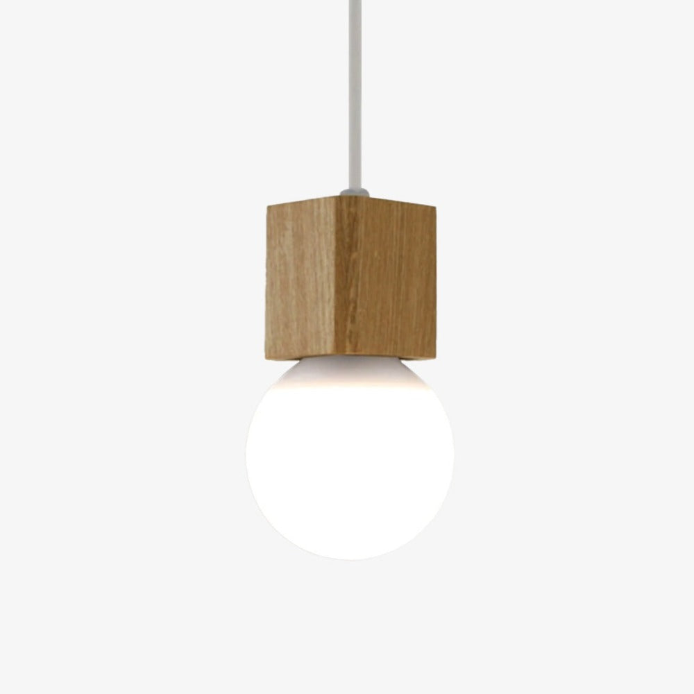 **Kubische Holzpendelleuchte Wood – Minimalistisches Design für Stilvolle Räume** 0
