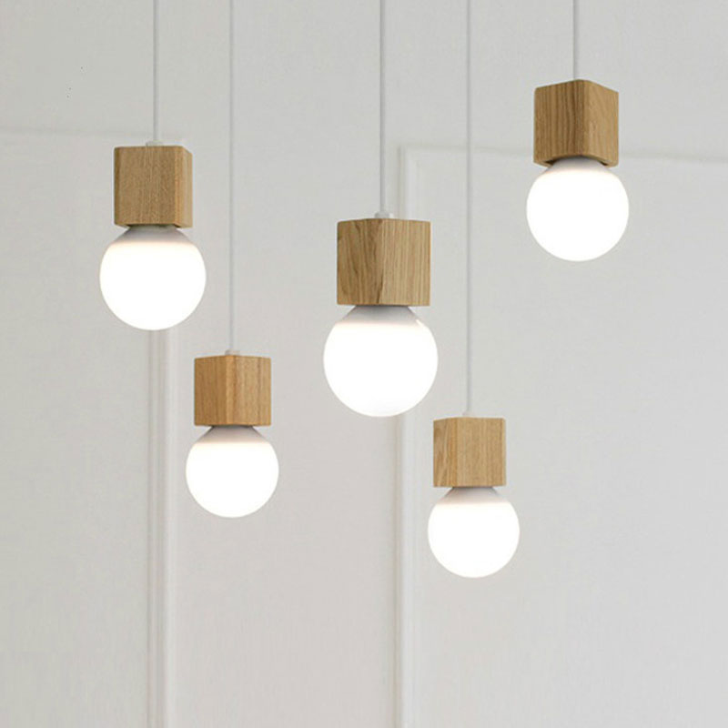 **Kubische Holzpendelleuchte Wood – Minimalistisches Design für Stilvolle Räume** 2