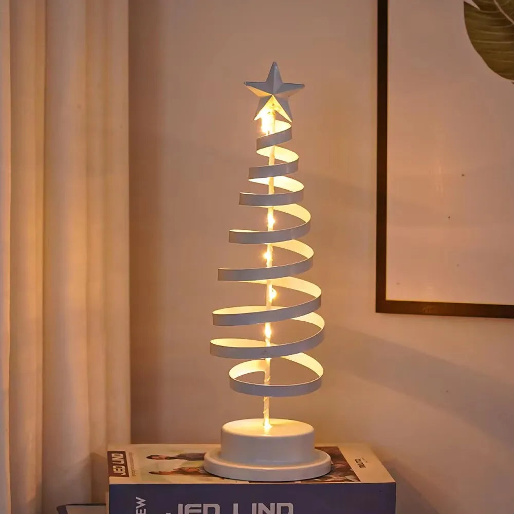 Künstliche Weihnachtslichter Baum – Elegante Spiralsternlampe mit Warmem Licht 9