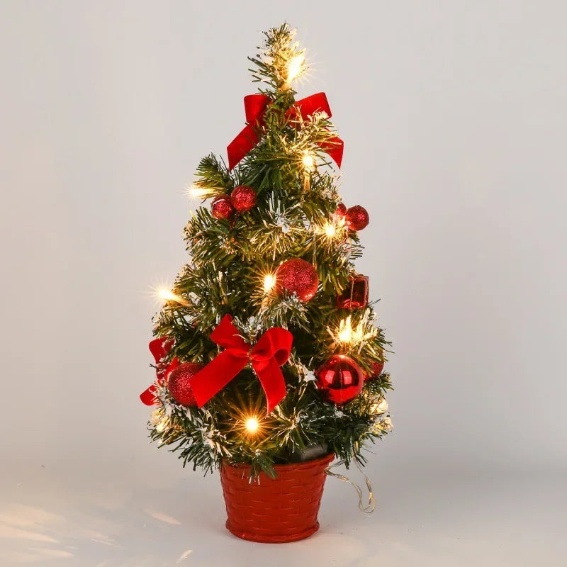 Künstlicher Weihnachtsbaum 40 cm – Festliche Tischdekoration mit Integrierten Lichtern 6
