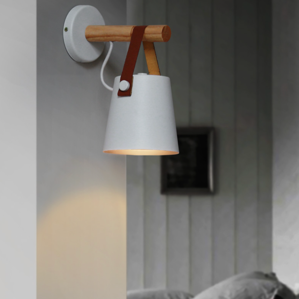 LED-WANDLEUCHTE AUS HOLZ MIT HÄNGENDEN LAMPENSCHIRM – Gemütliches Licht Für Stilvolle Räume 4
