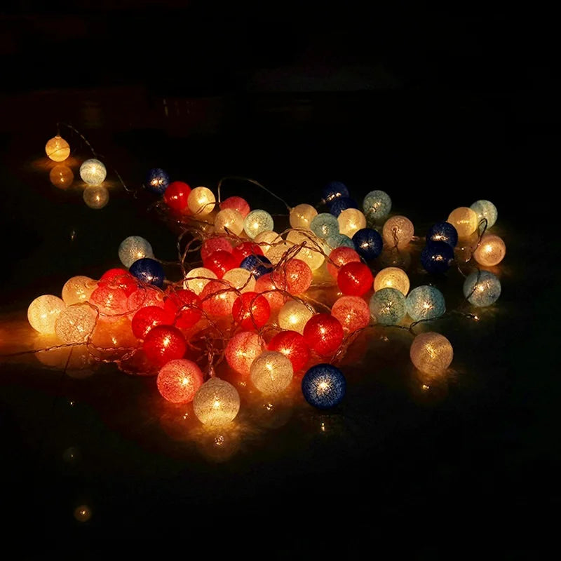 LED Baumwollfadenbällchen Lichterkette – Gemütliches Licht Für Stimmungsvolle Anlässe 4