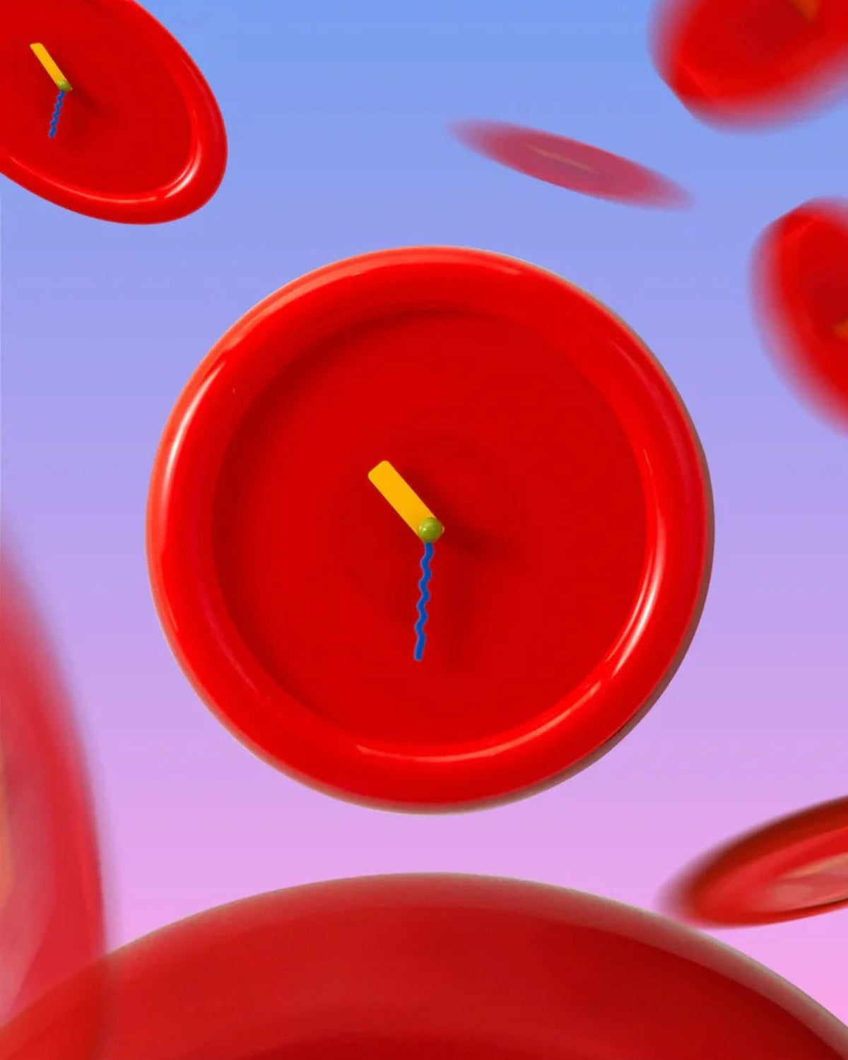 Le Temps Joyeux Wanduhr Modern – Farbige Kreativität für Ihr Zuhause 5