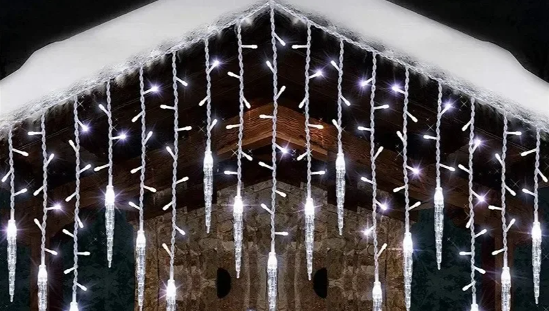 LumaSnow 4M LED-Schneeflocken-Vorhangbeleuchtung – Winterliche Atmosphäre Für Ihr Zuhause 0